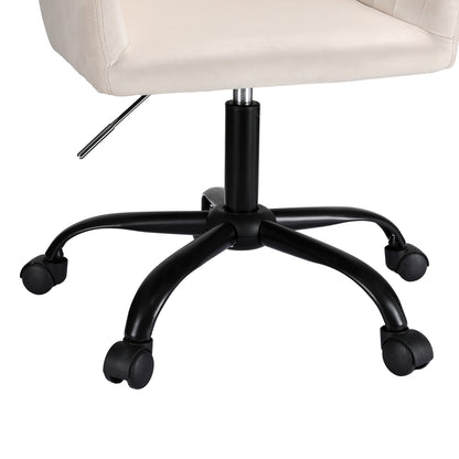 Office Chair Velvet Seat - Cream
