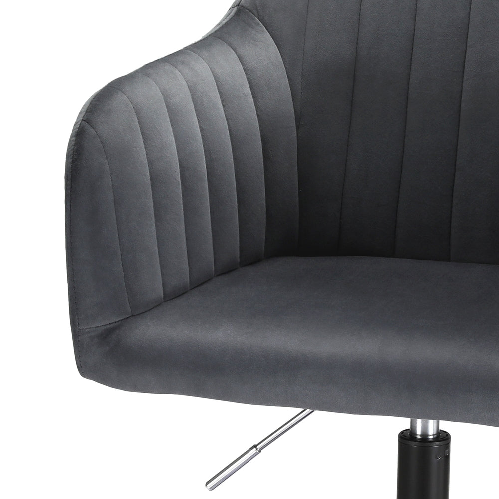 Office Chair Velvet Seat - Dark Grey