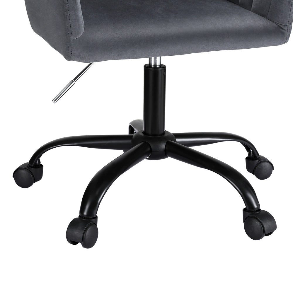 Office Chair Velvet Seat - Dark Grey