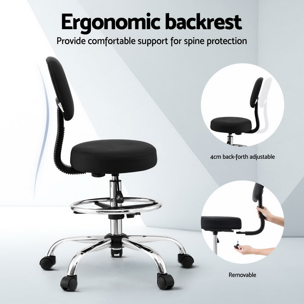 Office Chair Drafting Chair Ergonomic - Black