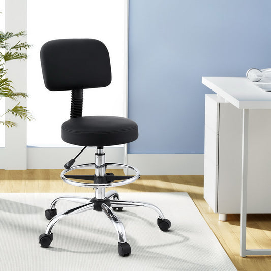 Office Chair Drafting Chair Ergonomic - Black