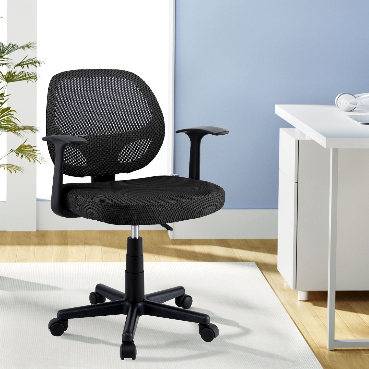Mesh Office Chair Mid Back - Black