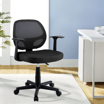 Mesh Office Chair Mid Back - Black