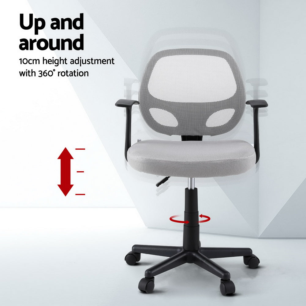 Mesh Office Chair Mid Back - Grey