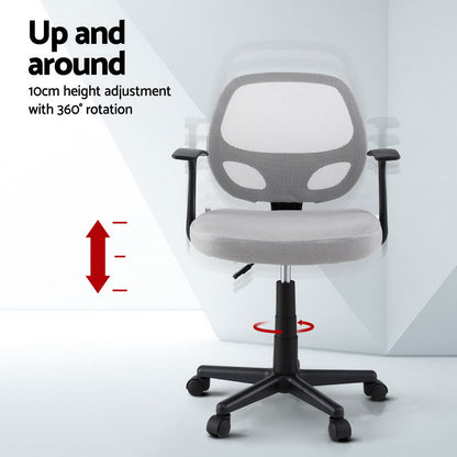 Mesh Office Chair Mid Back - Grey