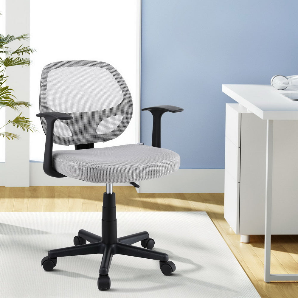 Mesh Office Chair Mid Back - Grey
