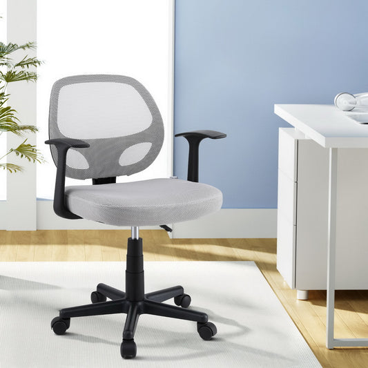 Mesh Office Chair Mid Back - Grey
