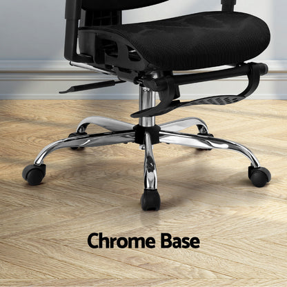 Ergonomic Office Chair Footrest - Black