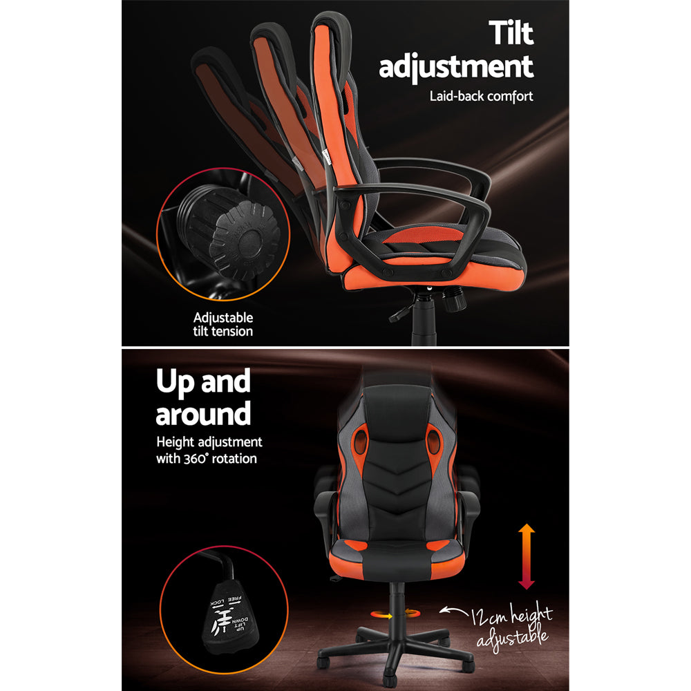 Gaming Office Chair Executive Racer High Back - Orange
