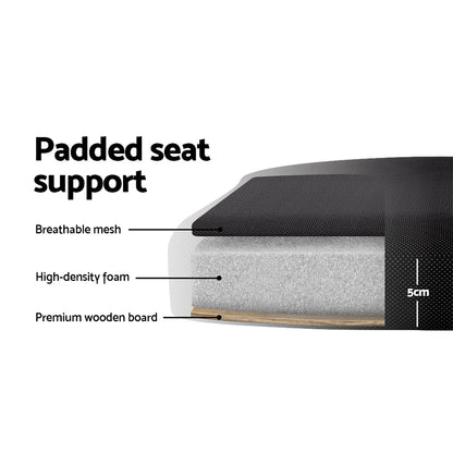 Mesh Office Chair Mid Back - Black