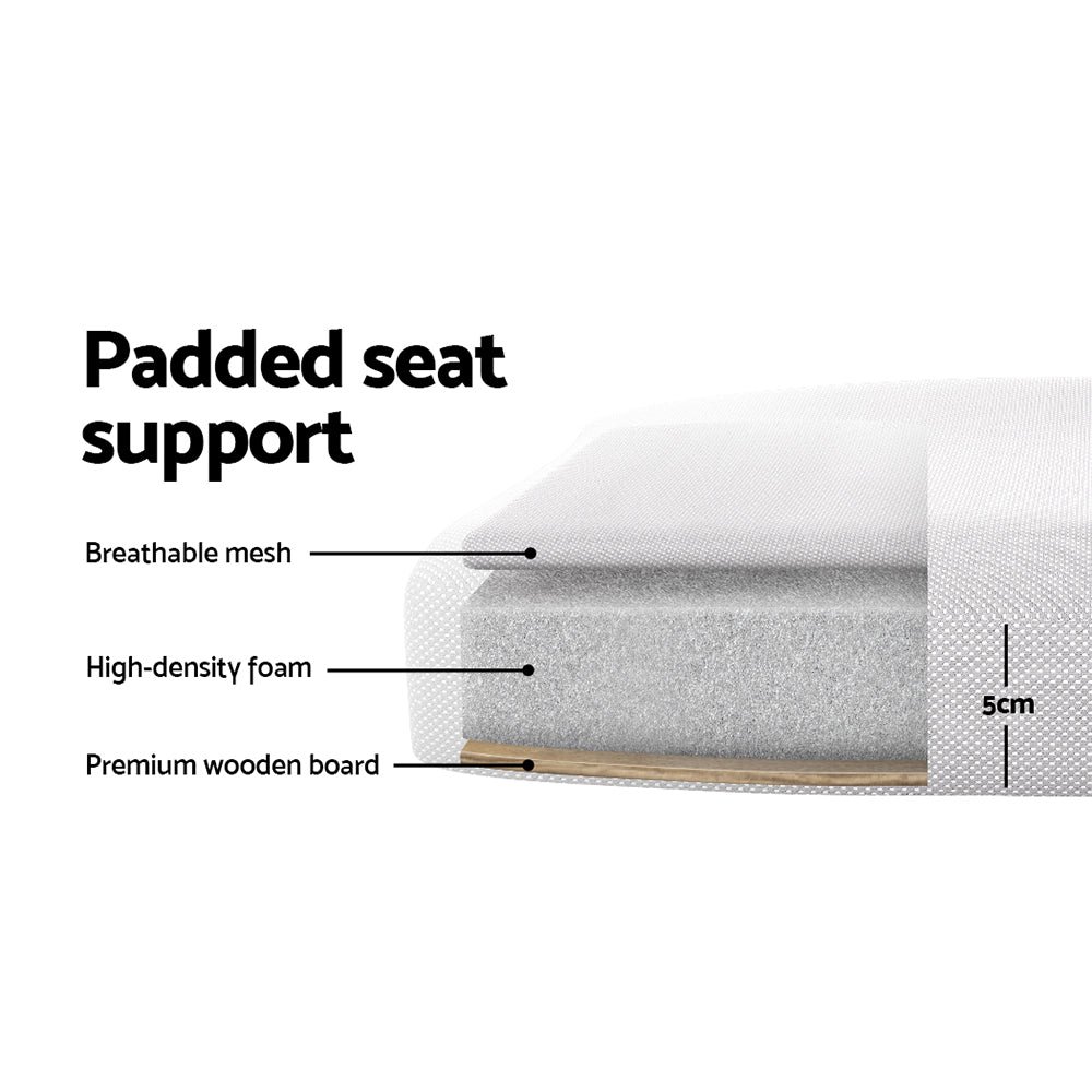 Mesh Office Chair Mid Back - Grey