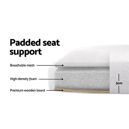 Mesh Office Chair Mid Back - Grey