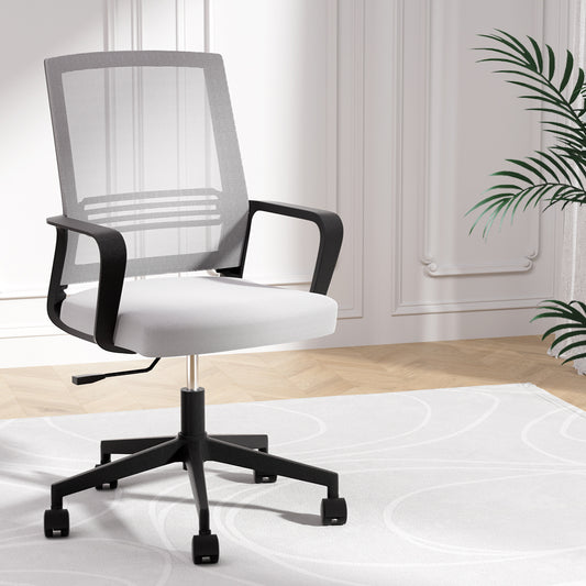 Mesh Office Chair Mid Back - Grey