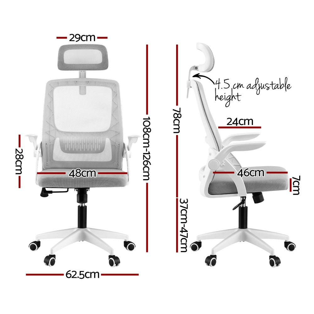 Ergonomic Office Chair Adjustable - Grey
