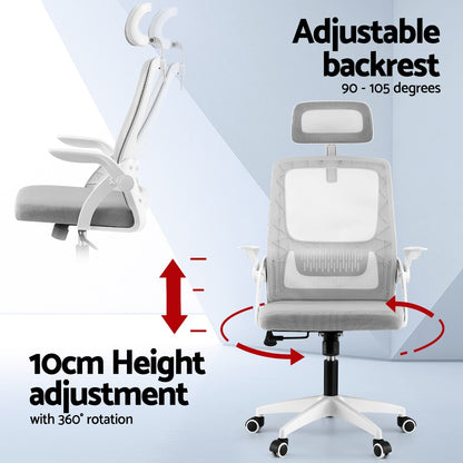 Ergonomic Office Chair Adjustable - Grey