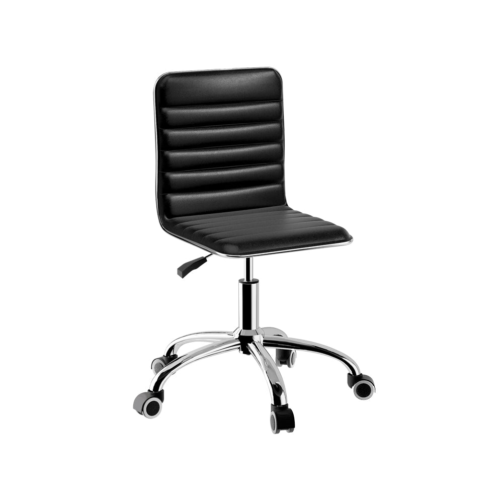 Office Chair Conference Chair Low Back - Leather Black