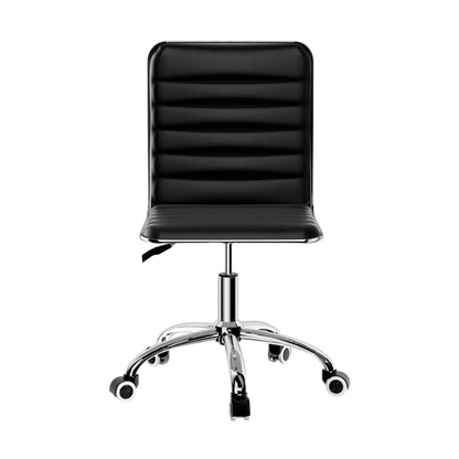 Office Chair Conference Chair Low Back - Leather Black