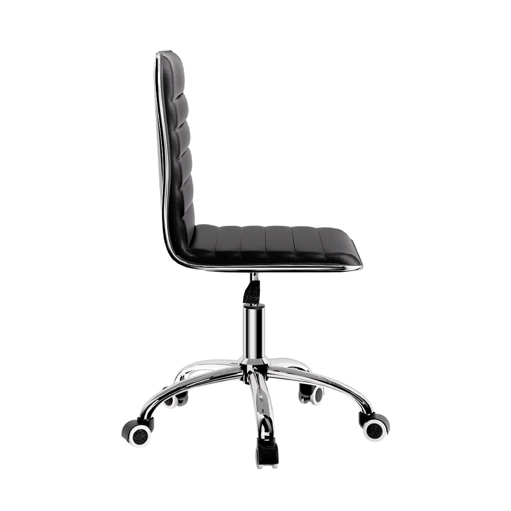 Office Chair Conference Chair Low Back - Leather Black