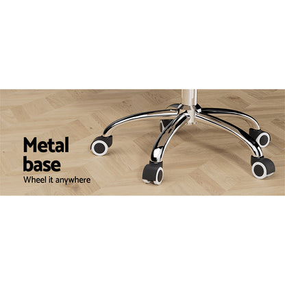 Office Chair Conference Chairs Low Back - Leather White