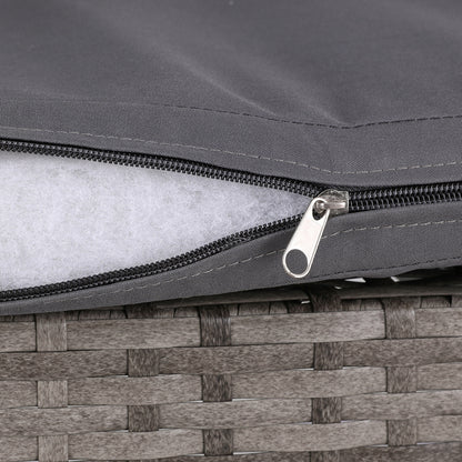 4 Seater Outdoor Wicker Sofa Set - Grey