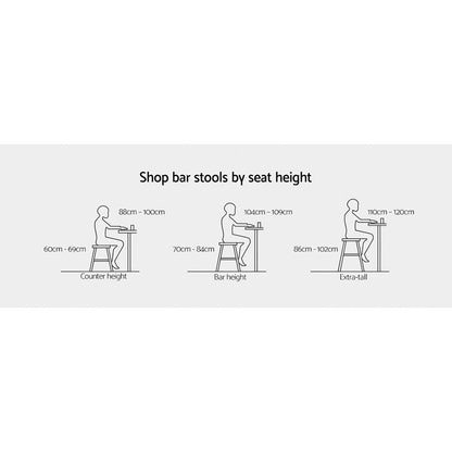 Set of 2 Outdoor Rattan Bar Stools - Nature