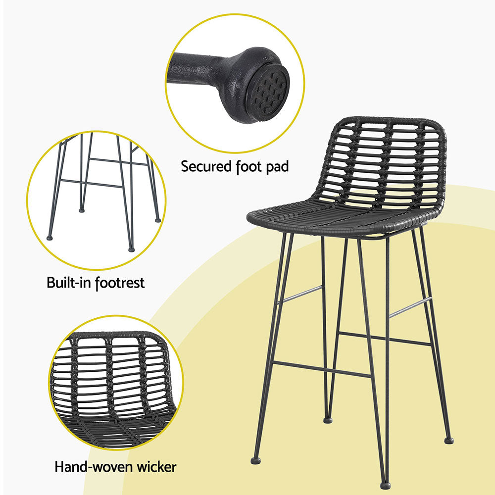 Outdoor Wicker Bar Set