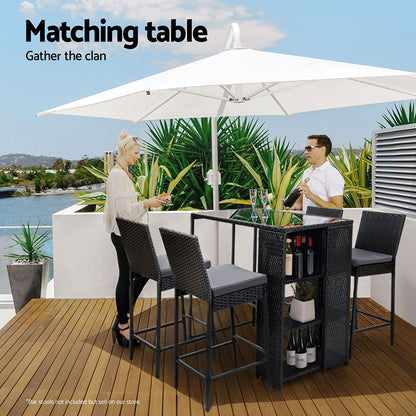 Outdoor Wicker Bar Table