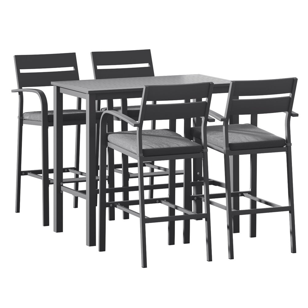 5 Piece Outdoor Aluminium Bar Set