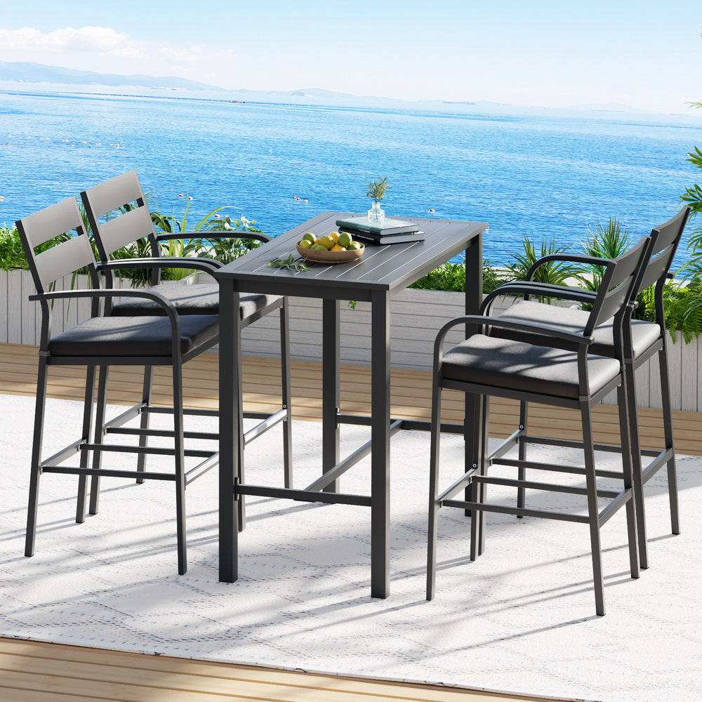5 Piece Outdoor Aluminium Bar Set