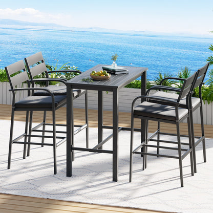 5 Piece Outdoor Aluminium Bar Set
