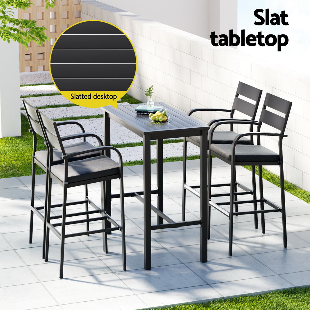 5 Piece Outdoor Aluminium Bar Set