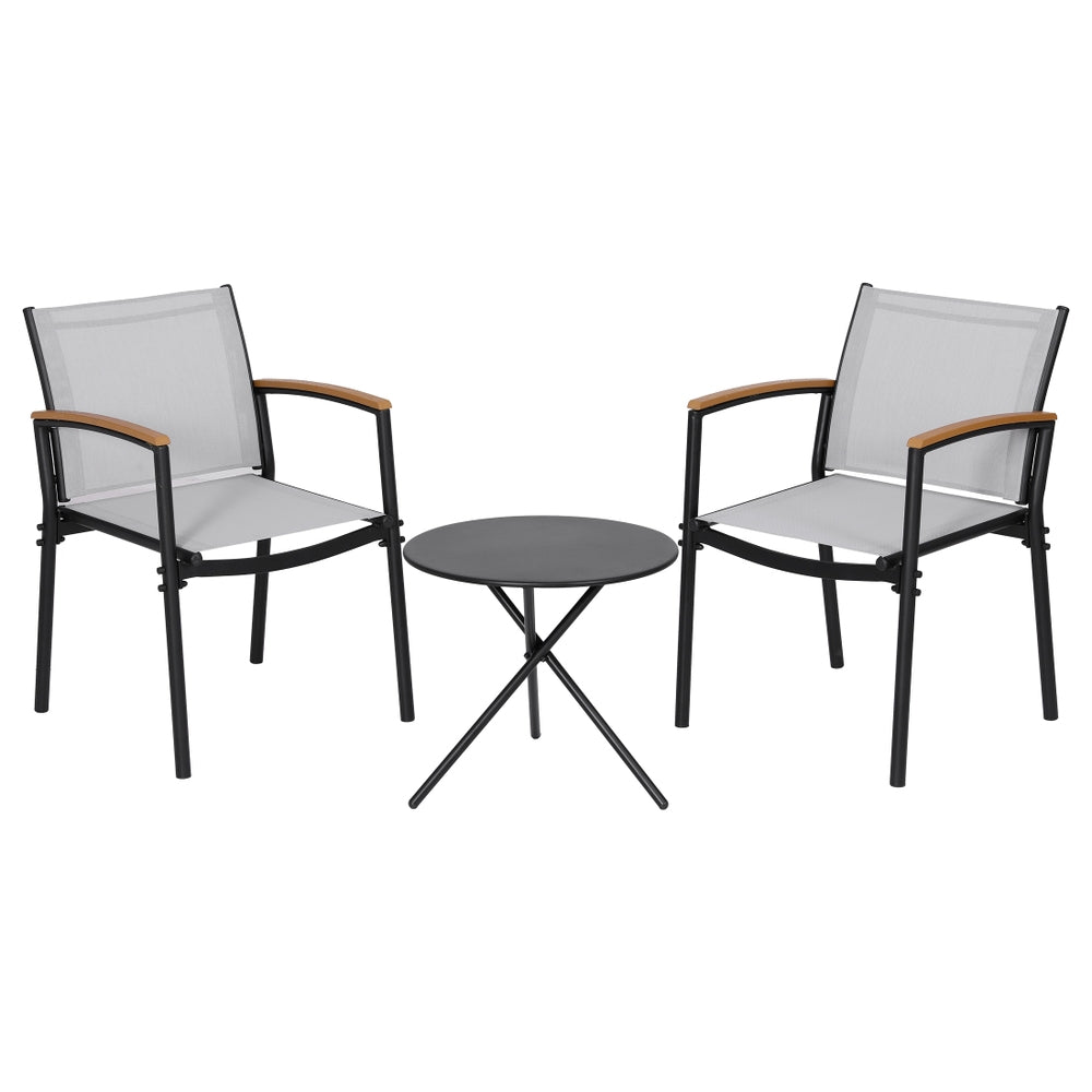Gardeon 3PC Outdoor Bistro Set Table and Chairs