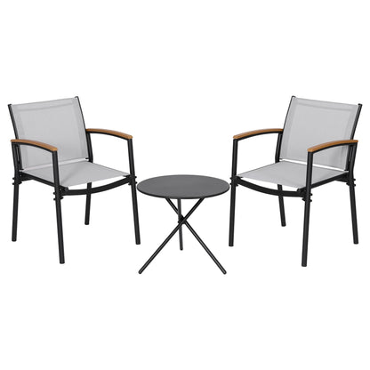 Gardeon 3PC Outdoor Bistro Set Table and Chairs