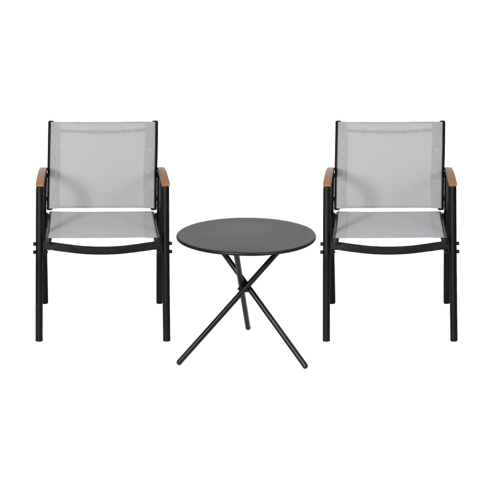 Gardeon 3PC Outdoor Bistro Set Table and Chairs