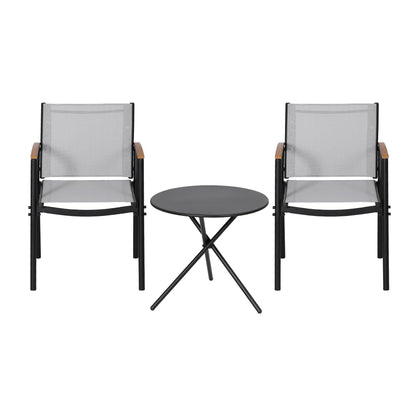 Gardeon 3PC Outdoor Bistro Set Table and Chairs