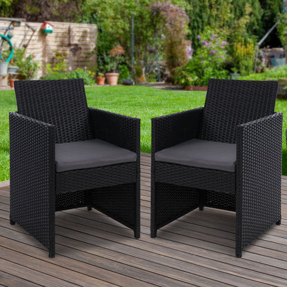Set of 2 Hugo Outdoor Dining Chairs - Grey