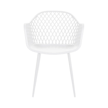 Set of 4 Outdoor Dining Chairs - White
