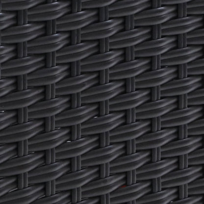 5PC Wicker Recliner Chairs & Table Sun lounge - Black