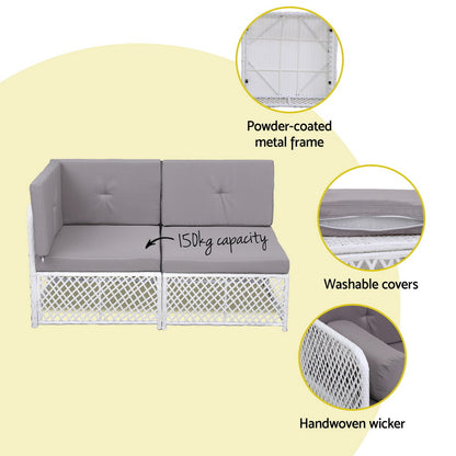 4 Seater Outdoor Sofa Set 5PCS Table Chair Set Garden Patio Furniture