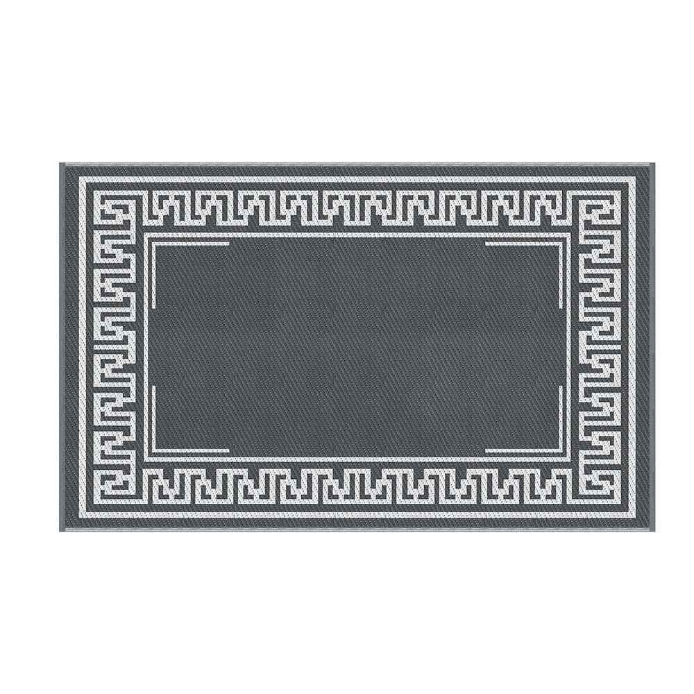 Outdoor Rugs 152x244cm Reversible Area Mat Dual-Sided Patio Rug - Greek Key