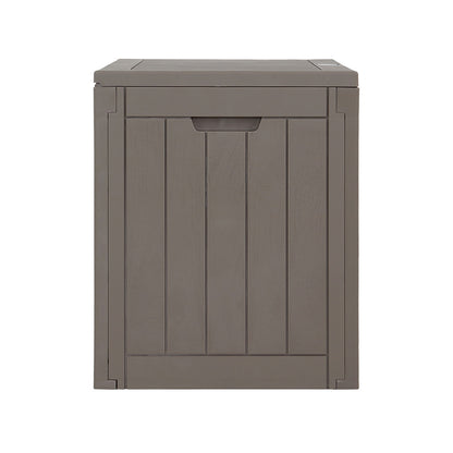 Outdoor Storage Box 118L Container Lockable Garden Toy Tool Shed Grey