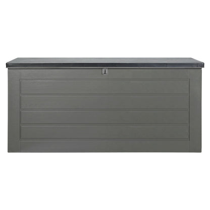 Outdoor Storage Box 680L Container Lockable Garden Bench Tool Shed - Black