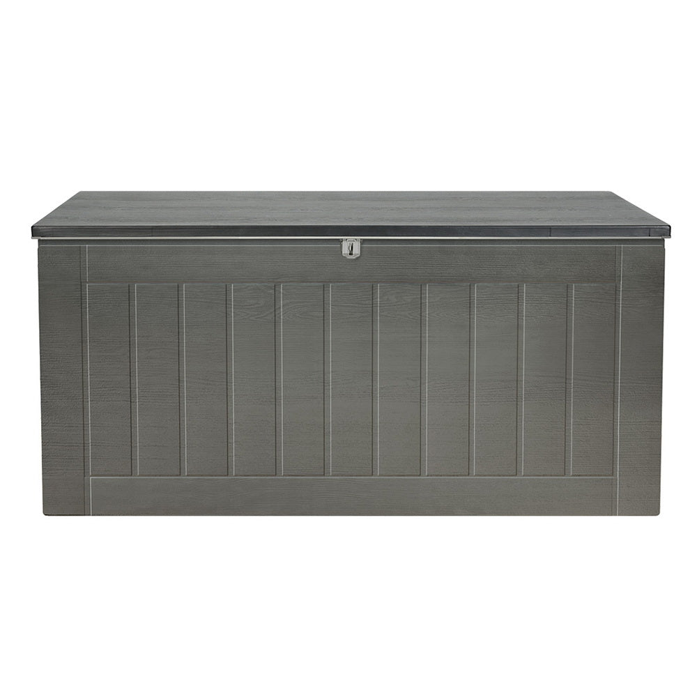 Outdoor Storage Box 830L Container Lockable Garden Bench Tool Shed - Black