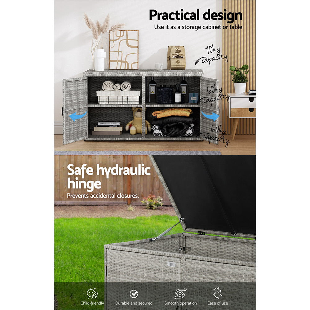 Outdoor Wicker Storage Chest