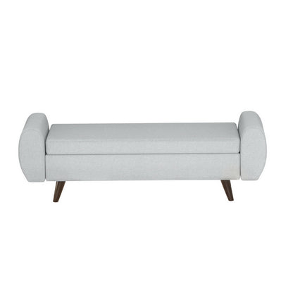 Storage Ottoman Blanket Box Armrest 140cm - Grey