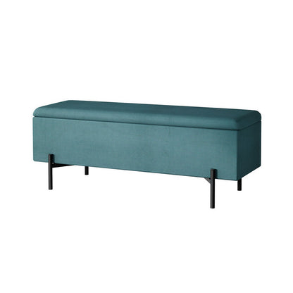 Storage Ottoman Blanket Box 140cm Velvet - Green