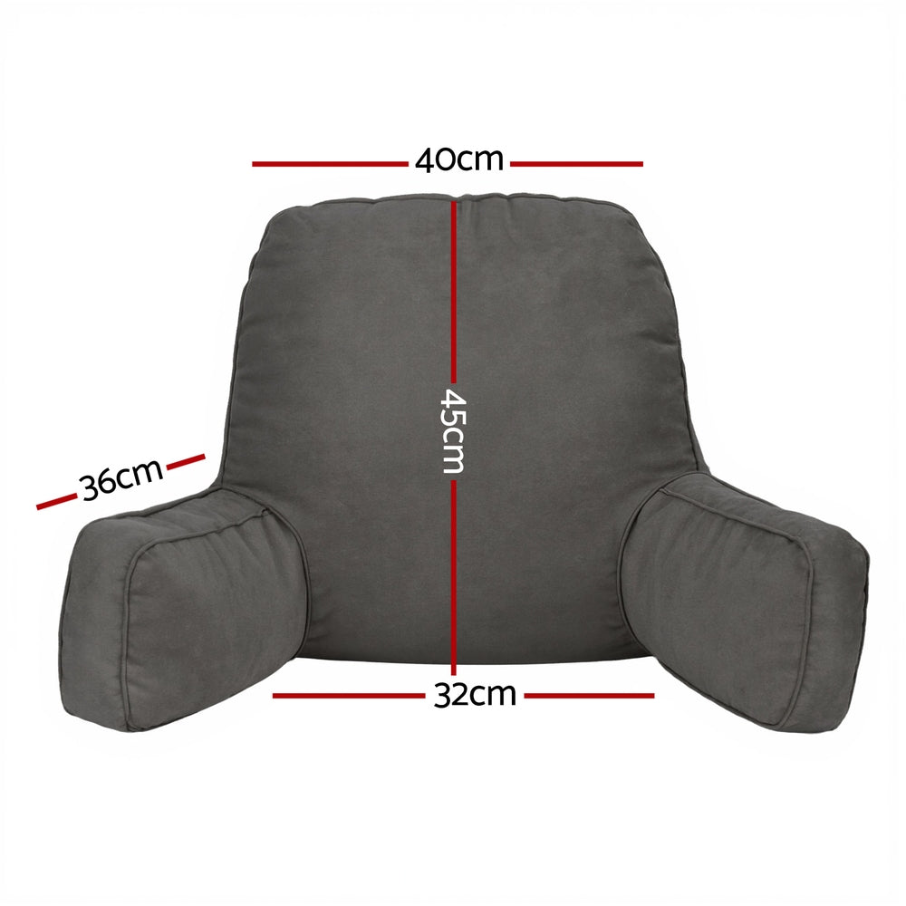 Reading Pillow Back Rest Cushion - Grey