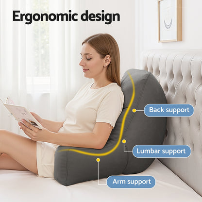 Reading Pillow Back Rest Cushion - Grey
