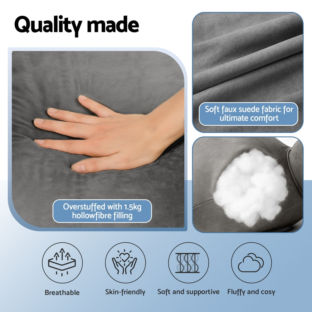 Reading Pillow Back Rest Cushion - Grey