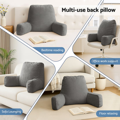 Reading Pillow Back Rest Cushion - Grey
